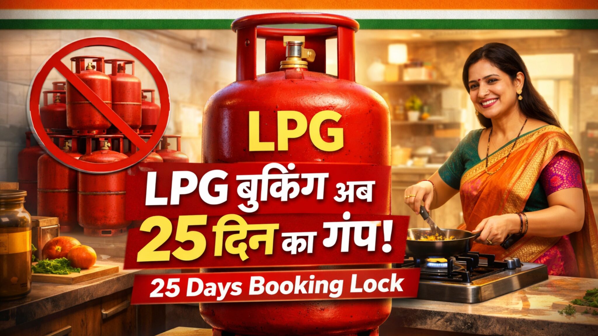 सरकार ने LPG होर्डिंग रोकने के लिए बुकिंग गैप 25 दिनों तक बढ़ाया: पूरी जानकारी